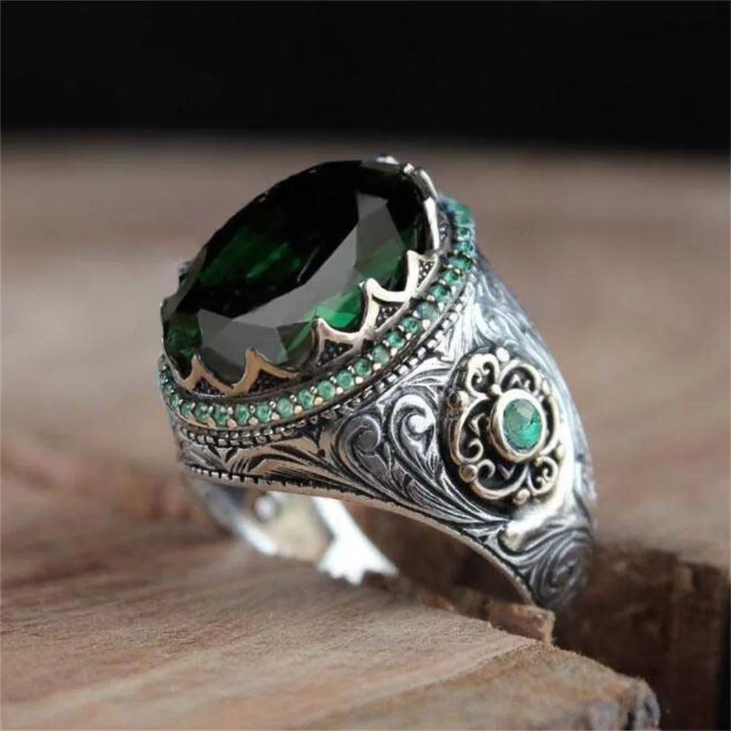 Anillo para hombre o mujer árabe musulmán verde