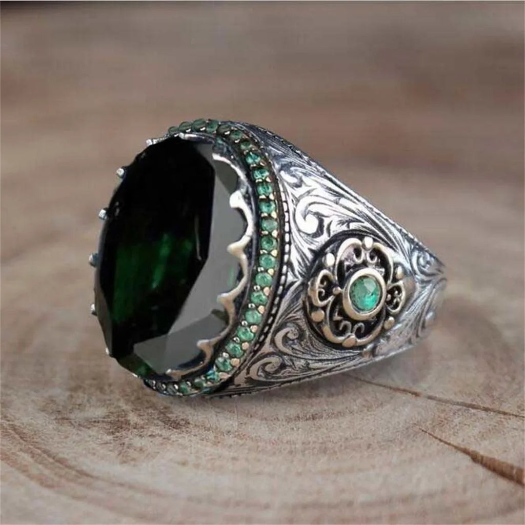 Anillo para hombre o mujer árabe musulmán verde