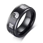 Anillo Yin Yang color Negro