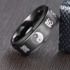Anillo Yin Yang color Negro