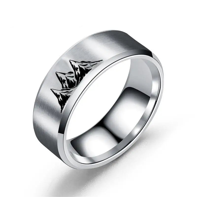 Anillos Coloridos con Montañas plateadas