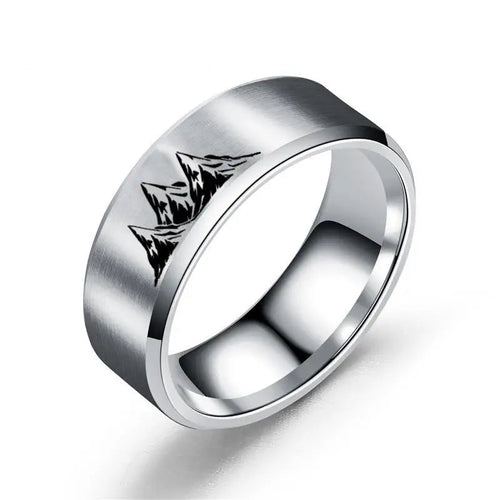 Anillos Coloridos con Montañas plateadas