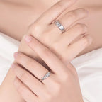 Anillos para parejas Anillo de cristal de circonio para mujer