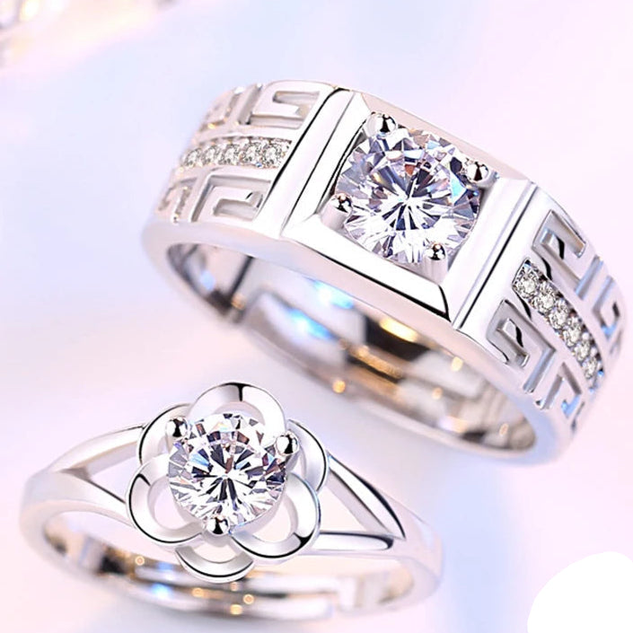 Anillos para parejas Anillo Flor mujer
