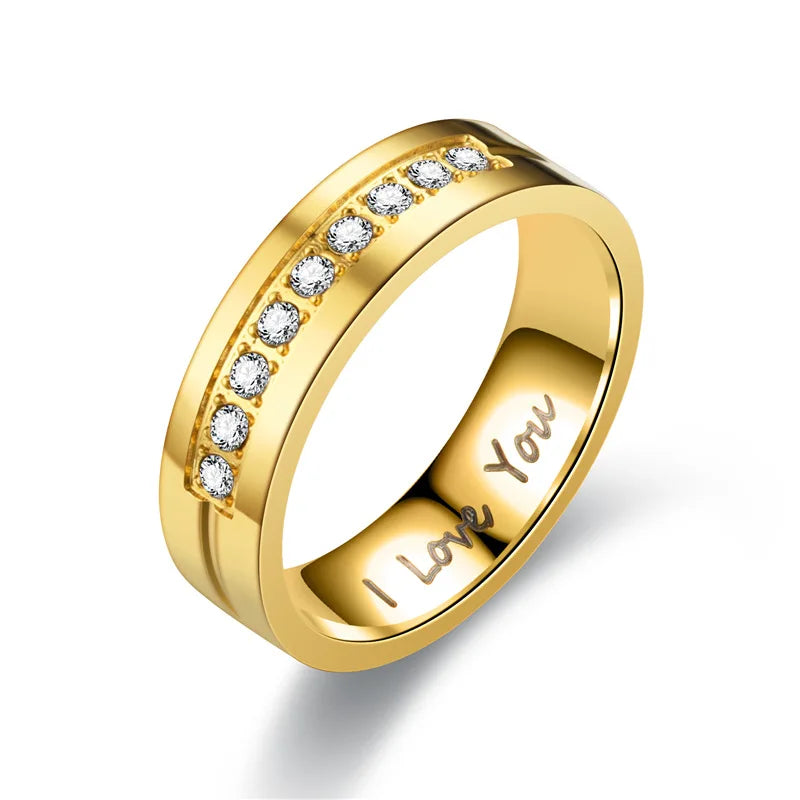 Anillos para Parejas Anillo Love oro con diamantes