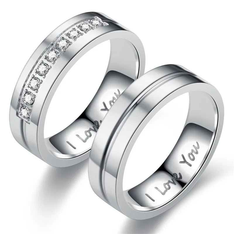 Anillos para Parejas Anillo Love plata