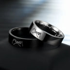 Anillos para Parejas Anillo Love Plata o Negro plata
