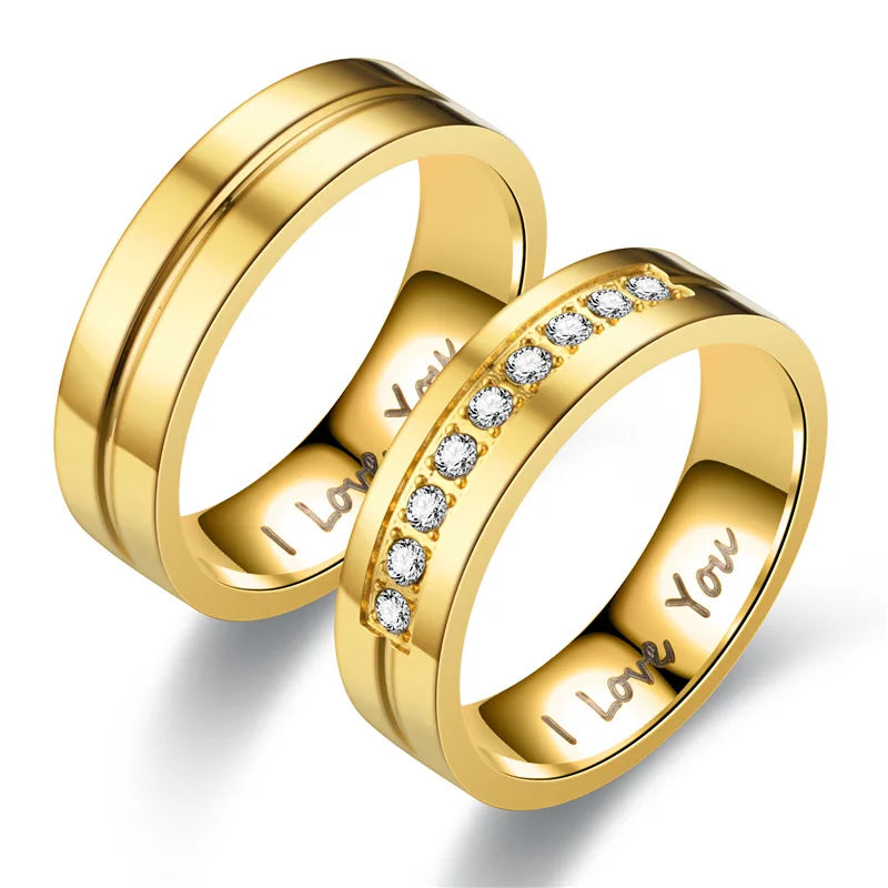 Anillos para Parejas Anillo Love oro