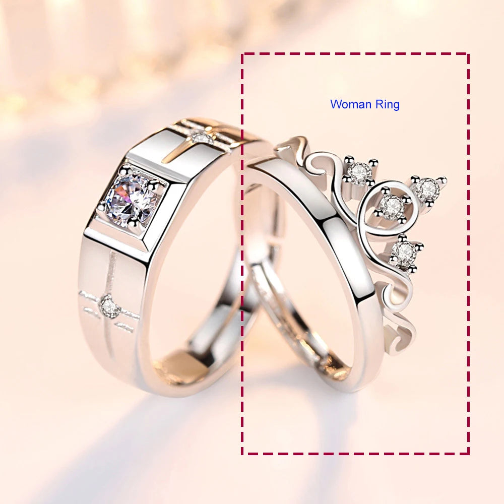 Anillos para Parejas Anillo Reina y Circonio mujer