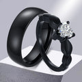 Anillos para Parejas Corazón Anillo Romántico y Circonio