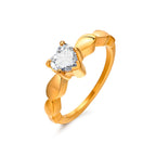 Anillos para Parejas Corazón Anillo Romántico y Circonio oro mujer