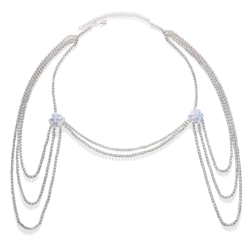 Joya de Hombro Mujer - Cadena Clavícula y Hombros plata