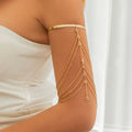Joya de Bíceps Elegante - Pulsera de Brazo y Adorno de Cadena para Parte Superior del Brazo Mujer oro