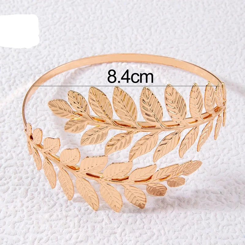 Joya de Bíceps Mujer Laurel - Brazalete de Brazo y Adorno Cadena de Parte Superior del Brazo