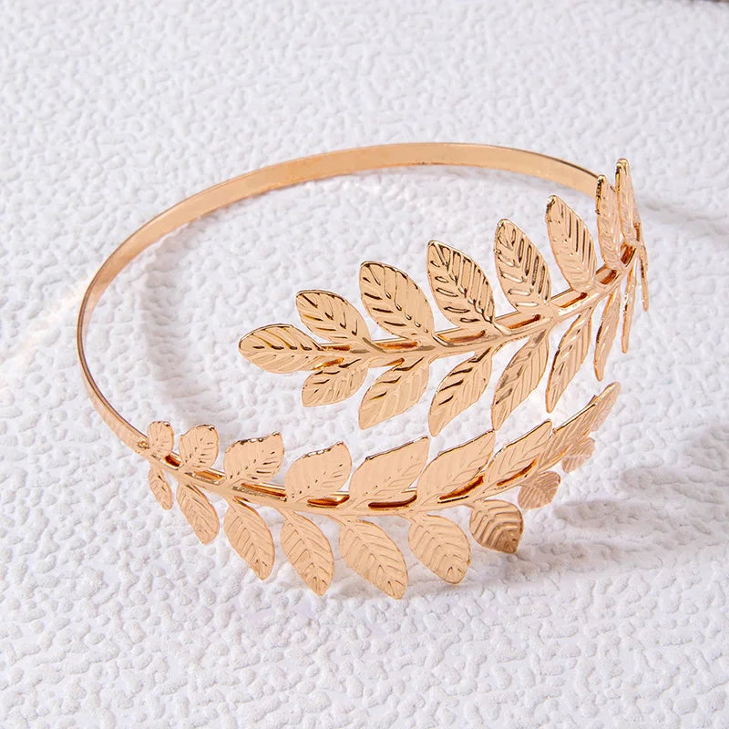 Joya de Bíceps Mujer Laurel - Brazalete de Brazo y Adorno Cadena de Parte Superior del Brazo