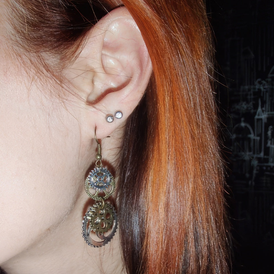 Pendientes de joyería Steampunk 