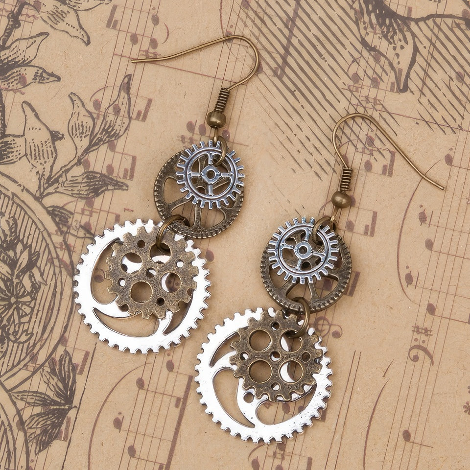 Pendientes de joyería Steampunk 