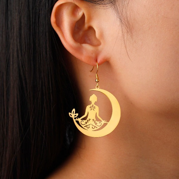 Pendiente Budismo Meditación oro