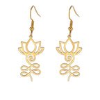 Pendiente Budista Flor de Loto dorada