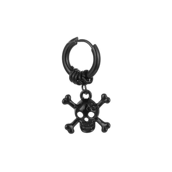 Pendiente Calavera Acero negro