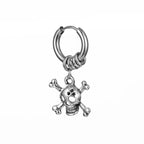 Pendiente Calavera Acero plateado