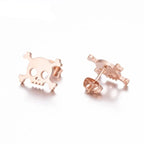 Pendiente Cabeza de Calavera (4 Colores) oro rosa