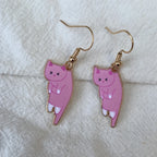 Pendientes de Gato Lindo rosa
