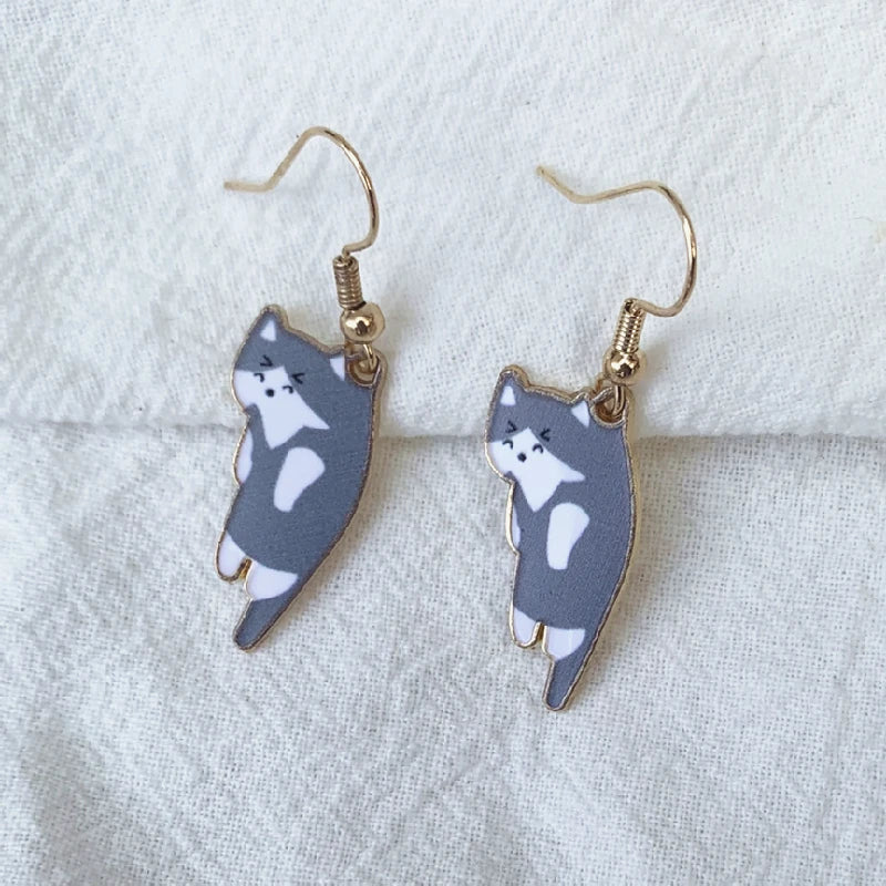 Pendientes de Gato Lindo gris