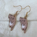 Pendientes de Gato Lindo marrón