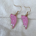 Pendientes de Gato Lindo rosa