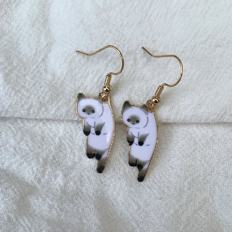 Pendientes de Gato Lindo siamés