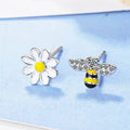 Pendientes abeja y flor de margarita
