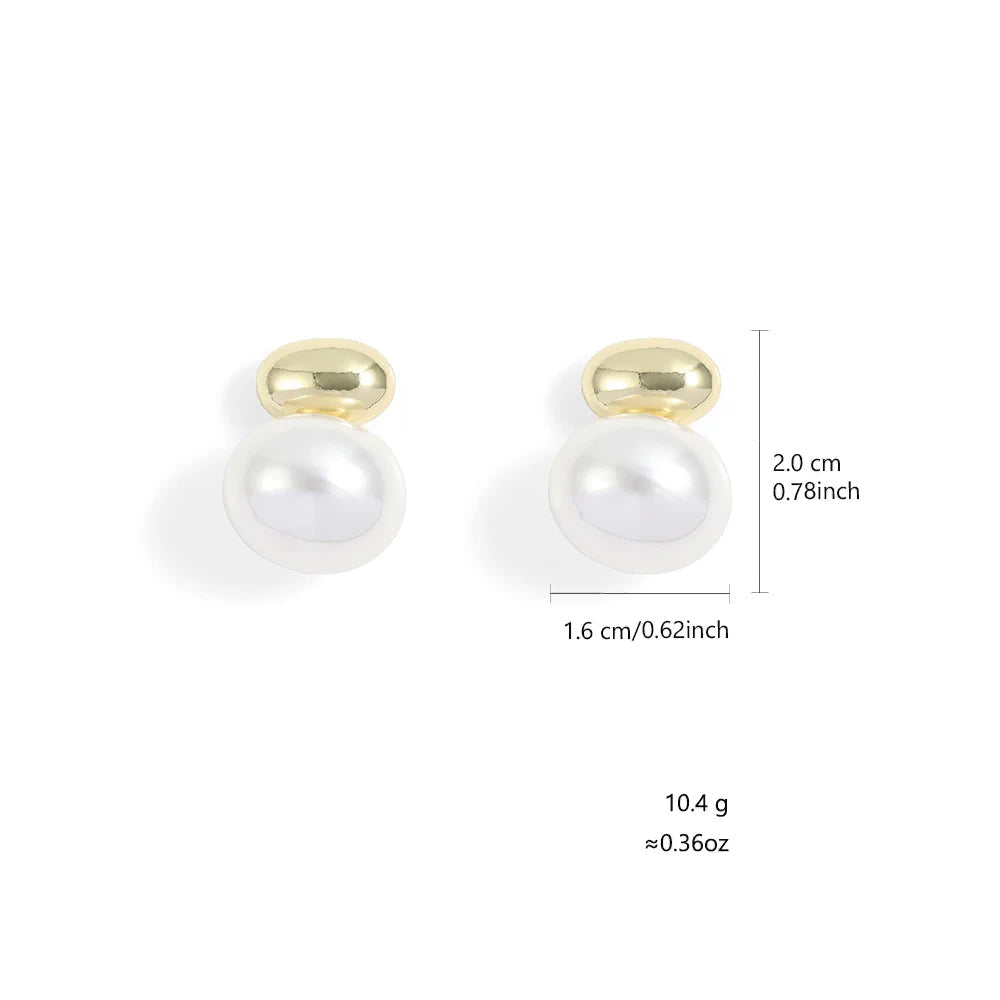 Pendientes con doble perla