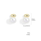 Pendientes con doble perla