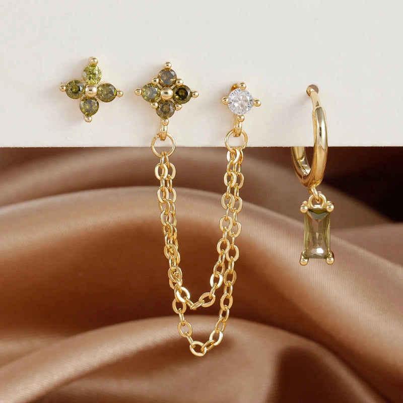 Pendientes con Piedra de Nacimiento de Circonio