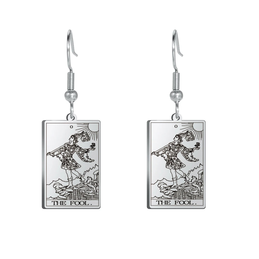 Boucles d'oreilles carte de tarot