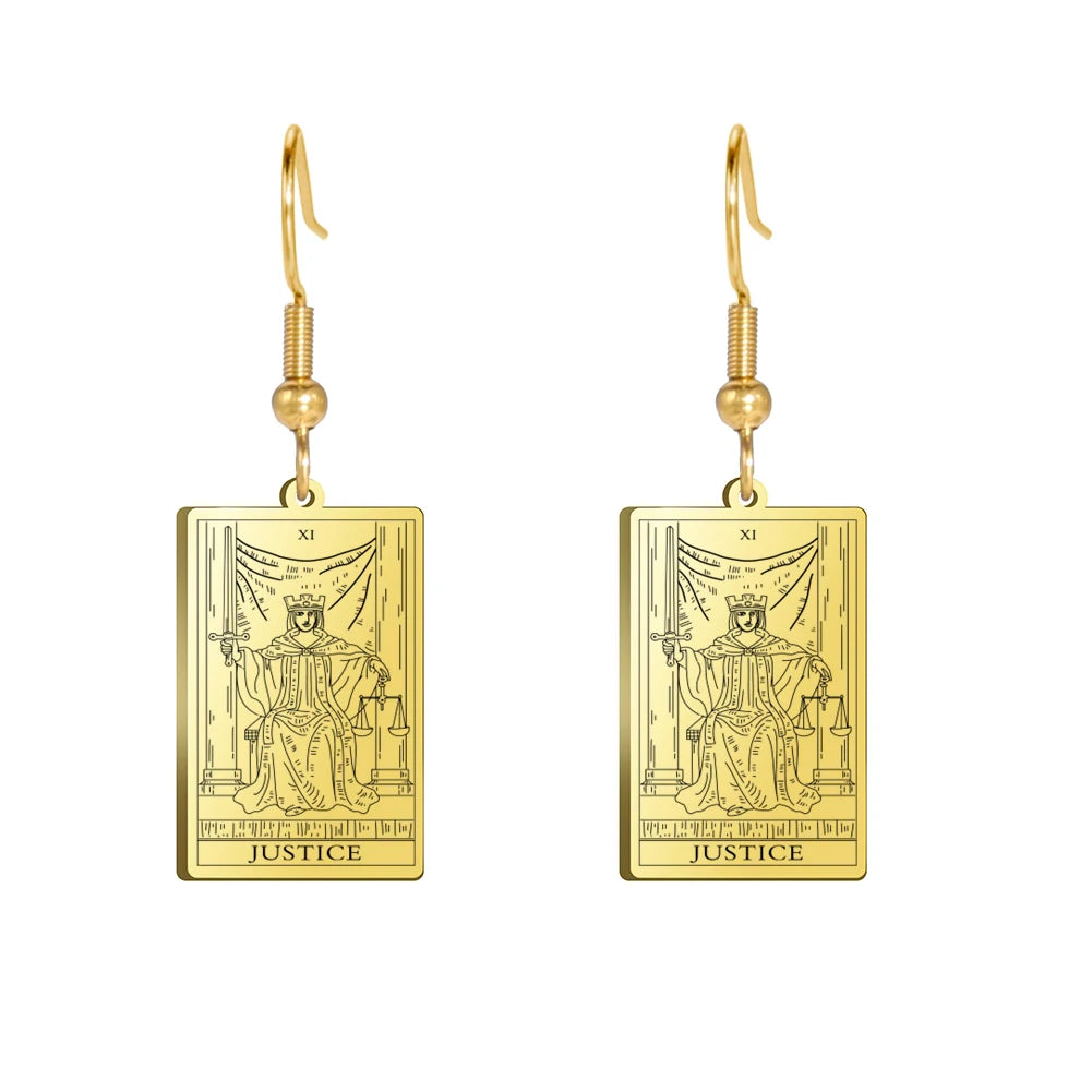 Boucles d'oreilles carte de tarot