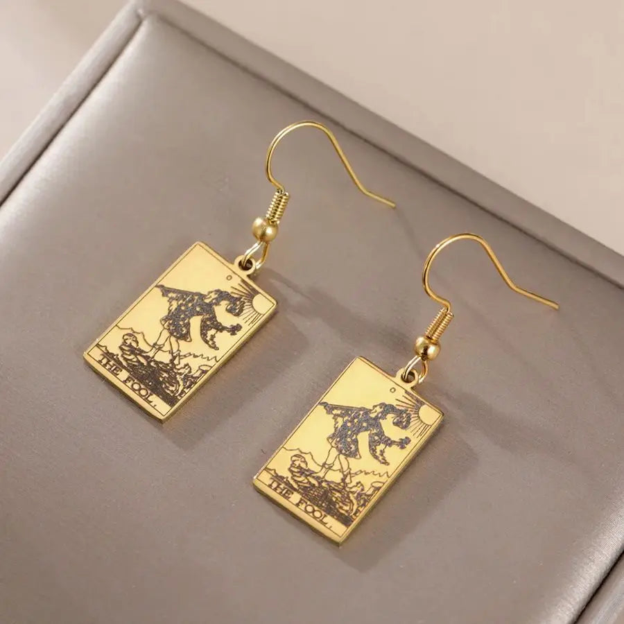 Boucles d'oreilles carte de tarot