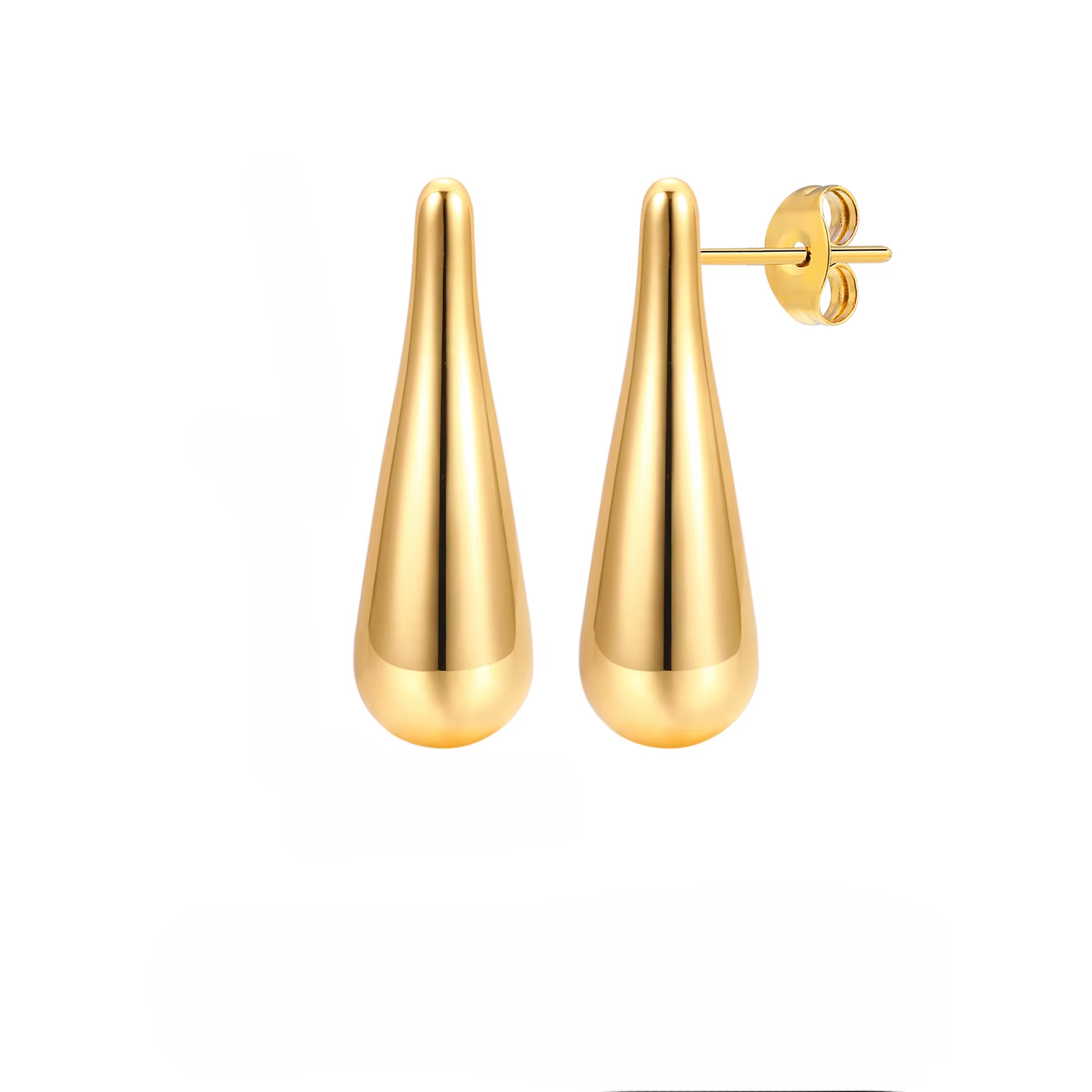 Pendientes de Clavo Fino Gota de Agua