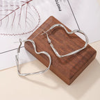 Pendientes de Botón Gran Corazón