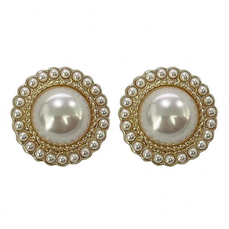 Pendientes de Clavo Vintage con Perla