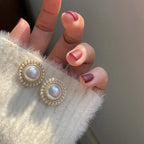 Pendientes de Clavo Vintage con Perla