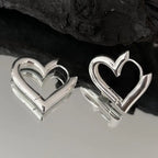 Pendientes de corazón calado