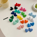 Pendientes corazón de terciopelo