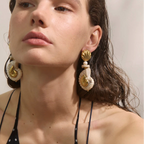 Pendientes de concha vintage