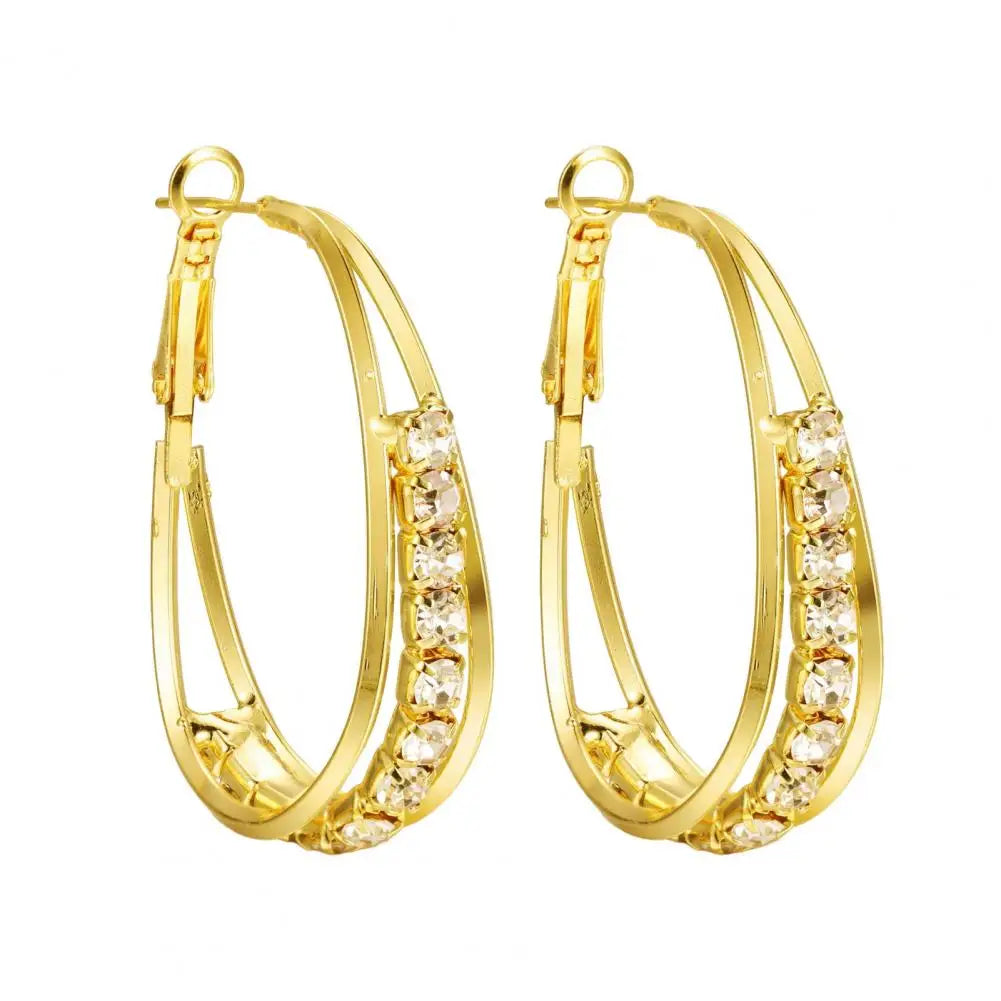 Pendientes con strass oro 