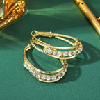 Pendientes con strass oro 