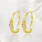 Pendientes con strass oro 