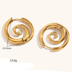 Pendientes con motivo de espiral 
