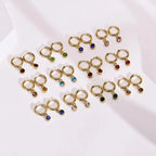 Pendientes de Aro con Piedra de Nacimiento de Circonio